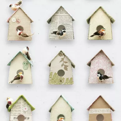 Birdhouse linnunponttotapetti Studio Dittelta image