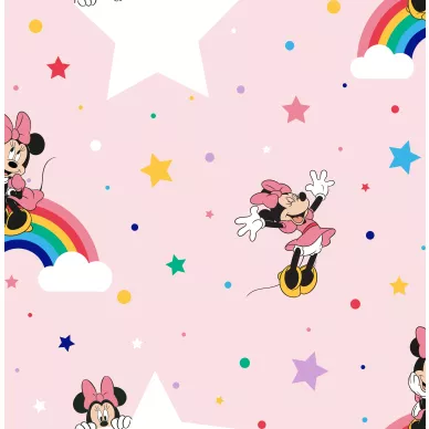 Rainbow Minnie iloinen roosa lastentapetti Sandudd image