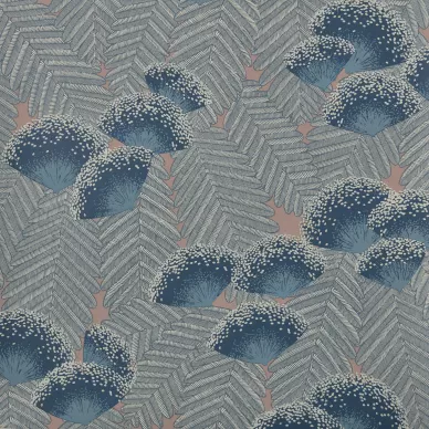 Clarice sininen kukkatapetti 1838 Wallcoverings image