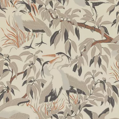 Herons beige lintutapetti Langelid von Bromssenilta 23 59 image