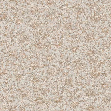 Gabriella beige punainen kukkatapetti Borastapeterilta 3973 image