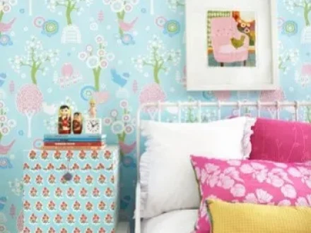 Veckans tapet - Körsbärsdalen en barntapet från Majvillan